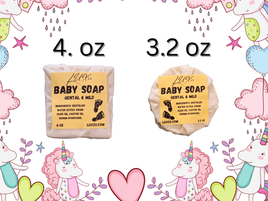 Baby Soap Bars  -     3.2oz.  &   4. oz   - 2 Sizes