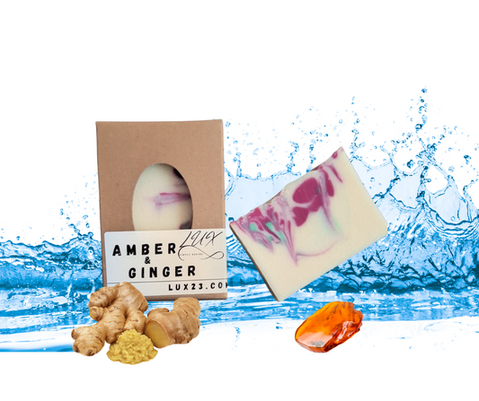 Women Bar Soap - Amber & Ginger Pink Chaffon 4 oz